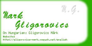 mark gligorovics business card